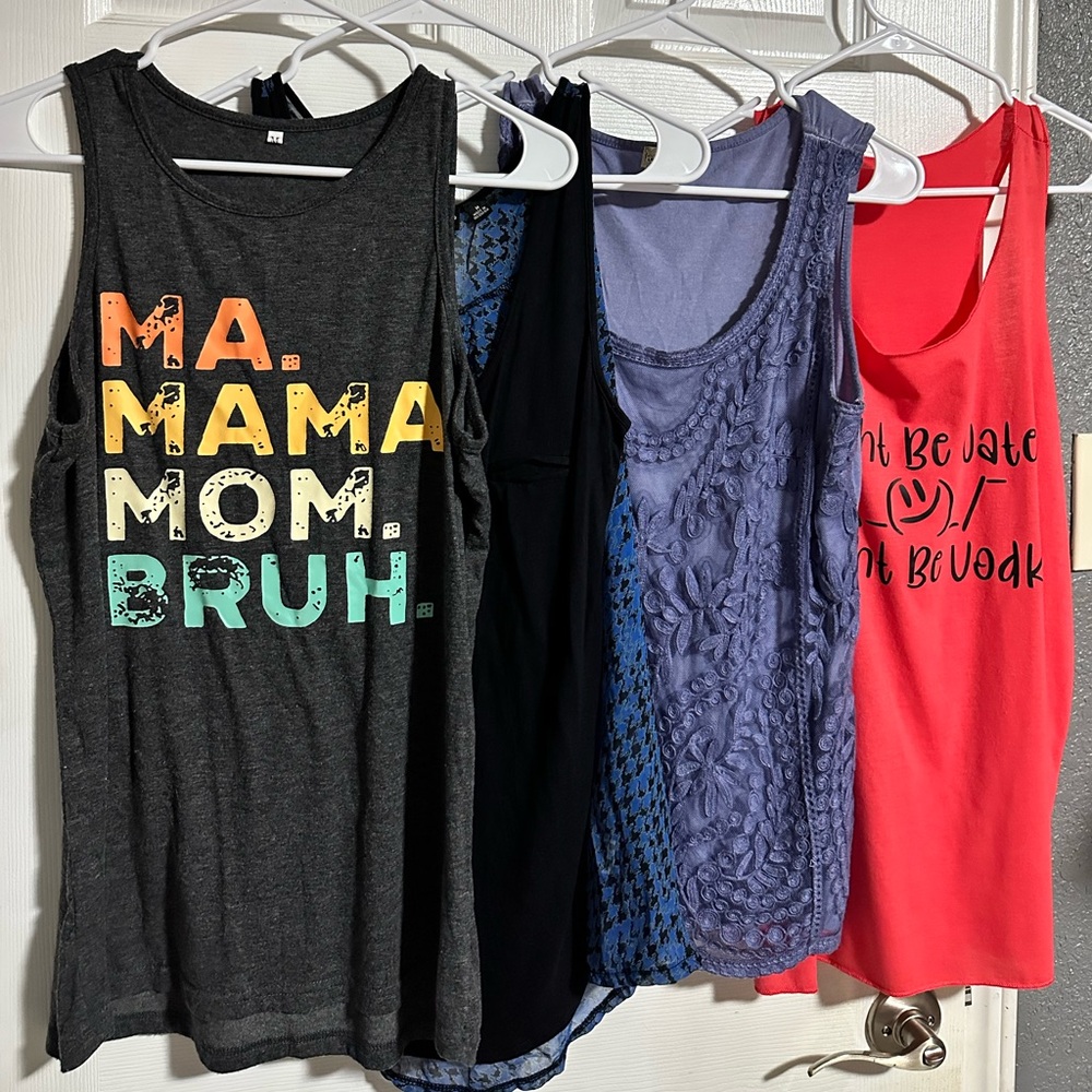 Bundle of 4-Graphic Tank Tops